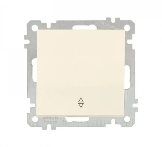 Механизъм за девиаторен ключ схема 6-10А Крем Candela Mutlusan.png